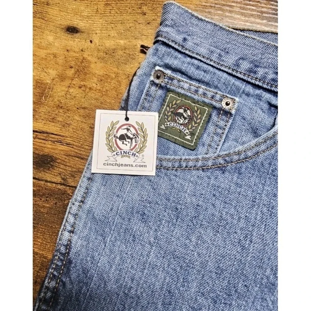 Cinch Jeans Mens 40x34 Green Label Relaxed Fit Tapered Original Rise Med Wash